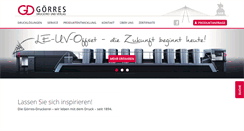 Desktop Screenshot of goerres-druckerei.de
